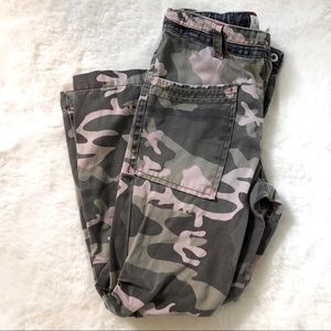 Z Cavaricci girls 6 camo denim embroidered pants